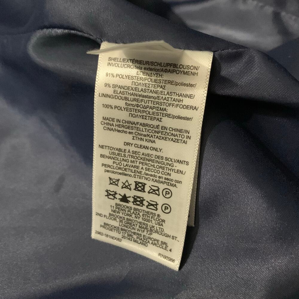 BROOKS BROTHERS Women's Navy Blue Collarless Blazer Size 6 - Picture 8 of 8